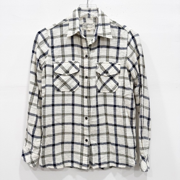 Current/Elliott Tops - Current Elliott The Perfect Shirt Button Up Long Sleeve Plaid Cotton Fall